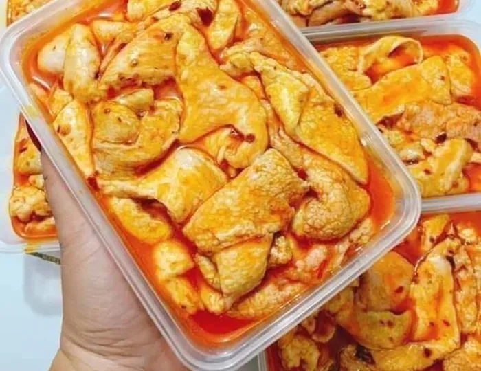 Vú Heo Ướp Chao Tem Đỏ – Túi 500Gr