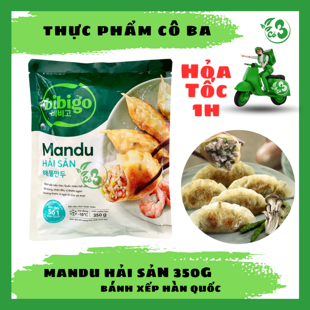 Bánh Xếp/Mandu Hàn Quốc Gói 350G: Hương Vị Truyền Thống, Tiện Lợi Cho Mọi Nhà