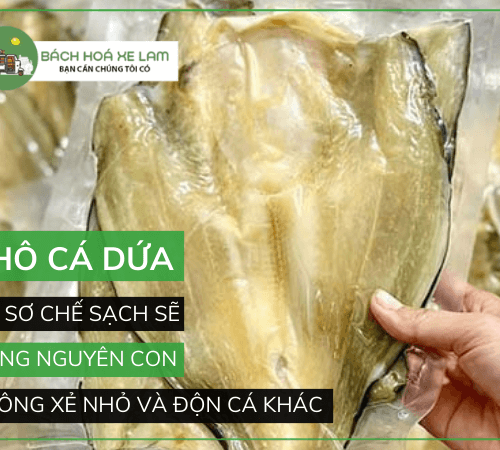 Khô Cá Dứa Cọng 3 Nắng Cắt Khúc - Túi 1Kg Đặc Sản Ngon