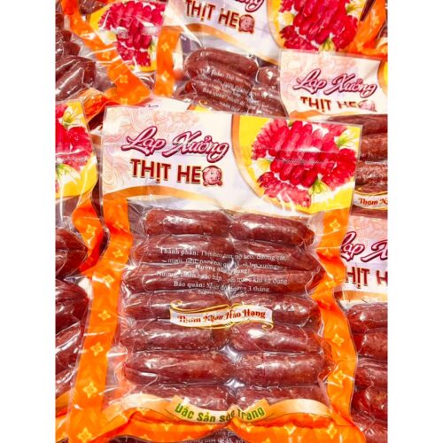 Lạp Xưởng Heo Sấy Khô Tiêu Đen – Túi 500G