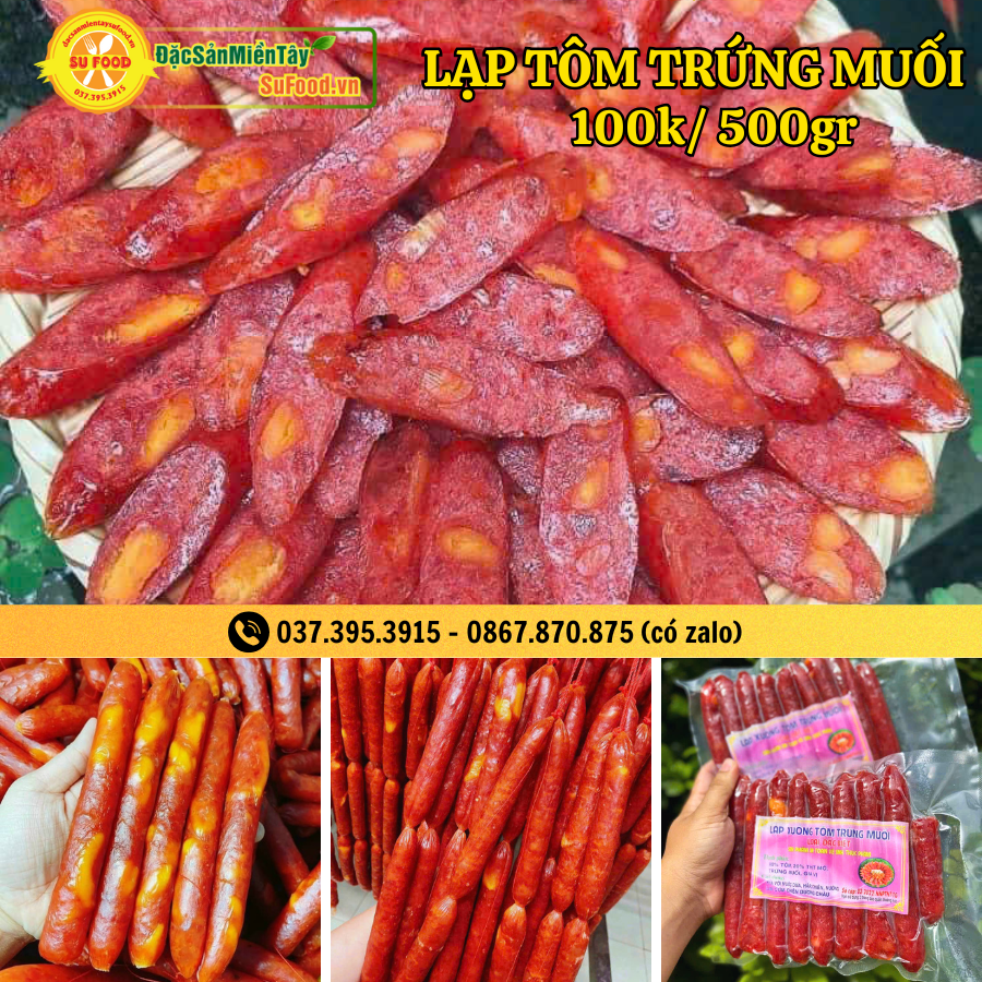 Bí Quyết Chọn Mua Lạp Xưởng Tôm Trứng Muối 500Gr Chất Lượng