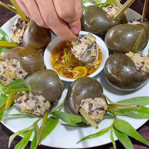 Ốc Nhồi Thịt Khay 12 Con Ngon Chuẩn Vị - Cách Làm, Giá Bán